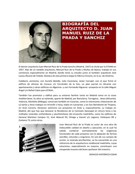 Biografía Juan Manuel Ruiz de la Prada .